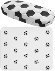 [Healvian] Kids Glasses Case Boys Hard Shell Eyeglass Case for Children Students Funny Soccer Pattern Sunglasses Box with Cloth