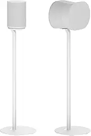 ynVISION.DESIGN Fixed Height Floor Stand Compatible with SONOS Era 100 and Era 300 - White 2 Pack (Pair)