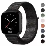 For Fitbit Versa / Versa 2 Nylon Fabric Wristband Watch Band Replacement Strap