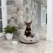 Baxter Bone Medium Grey Pastel Ceramic Pet Bowl 160 x 160 x 160mm