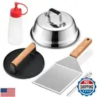 Griddle Accessories Smash Burger Kit (5Pcs), Joyfair Grill Spatula with 9in M