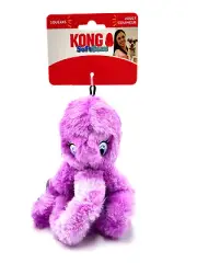 KONG SoftSeas Octopus Small Soft Plush Squeaky Tug & Shake Dog Toy 7"