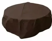 Elemental Brown Water Resistant UVProtected Heavy Duyt 38” Round Fire-pit Cover