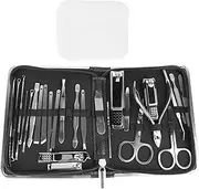 GRCFUMO 26PCS Manicure set, Nail Clippers Set, Carbon Steel Care Manicure Kit, Manicure Tools Set for Home Salon