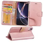 Wallet Case Designed for iPhone XR PU Leather iPhone Xr 6.1 inch Rose Gold