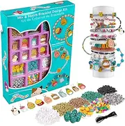 Fashion Angels Squishmallows Mix & Match Bracelet Design Kit - Makes 10 Bracelets - Includes 10 Squishmallows Charms, 10 Gem Beads, Assorted Beads and More - Join The Squish Squad - Ages 8 and Up