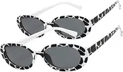 [WESIEVYA] 2PCS Retro Sunglasses for Women Unique Decorative Eyewear for Party Cosplay and Halloween Lightweight and Comfortable Fashionable Sun Glasses