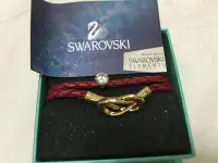 在飛比找Yahoo!奇摩拍賣優惠-全新 SWAROVSKI INFFINI 創意精品 皮革手鍊