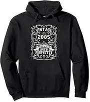 [VidiAmazing] Vintage 2005 Made in 2005 18th Birthday 18 Years Old Pullover Hoodie ds1584