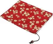 WEKADRIN Hand Made Ornamental Book Protector Exquisite Cloth Book Sleeve Book Cover for Notebooks Decorative Book Decor Cherry Blossom Design