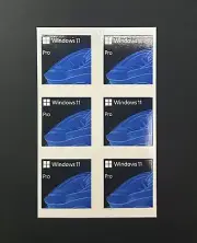 6x Windows 11 Pro Desktop / Laptop sticker label (NEW)