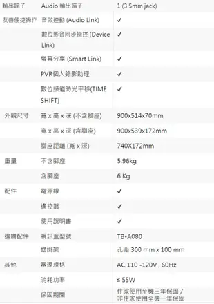 CHIMEI奇美40吋LED低藍光液晶顯示器+視訊盒 TL-40A800~含運不含拆箱定位 (6.2折)