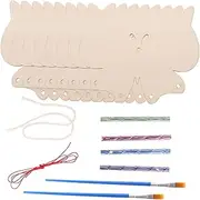 SEWACC Unique DIY Wind Chime Kit 8pcs Wooden Butterfly Hanging Ornament for Boys and Girls Decor