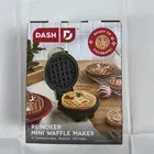 Dash Electric "REINDEER" 4" Mini Waffle Maker, Non-Stick 350 Watts -- New in Box