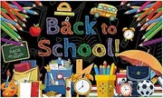 Costume Bay Back to School Backdrop Banner 180 * 110 cm Large Background Cloth Photo Party Large Decoration Sign for Birthday Party (Back to School Backdrop Banner, ONE)