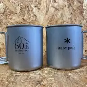 Snow Peak 60Th Anniversary Titanium Single Mug Set Of 2 Japan Snow Peak