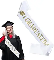 [Generic] Graduated Sash,Shoulder Sash Sublimation Stole I Graduated | School Graduates Gathering Supplies Ribbon For Most People For Graduates