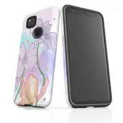 For Google Pixel 4a Case Armour Protective Cover Watercolor Floral