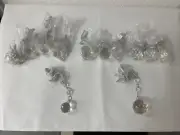Solid, Crystal, Hanging CHRISTMAS TREE ORNAMENTS (14 Lot)