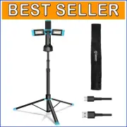 Portable 5000 Lumen Work Light with Tripod - Ideal for Jobs, Camping & Workshops