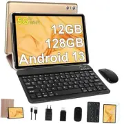 Tablet 10 Inch, 2025 Android 13, 12GB RAM + 128GB ROM TF 1TB, Octa-Core 2.0