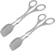 Tuperoymse 2 Pieces Kitchen Tongs Grill Tongs Pastry Tongs Serving Tongs Multi- Tongs The Scissors-Shaped Cooking Tongs