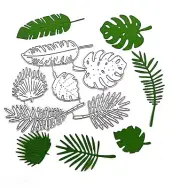 Metal Spring Summer Tropical Leaves Die Cuts Spring Tropic Leaf Cutting Dies Emb