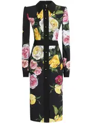 [Dolce & Gabbana] Dolce & Gabbana-Chemisier A Fiori-Donna 42 IT