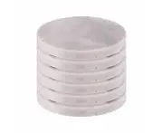 Argon Tableware Marble Round Coasters - 10cm - White - Pack of 6