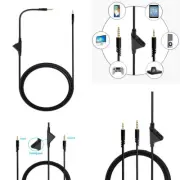 3.5mm Headphone Cable Fit For Astro A40/A40TR Audio Cable Mute Volume Control