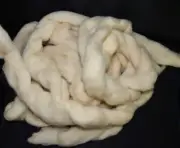Natural Wool Roving By the Yard Spin Felting Doll Hair Crafts Off-White Can Dye