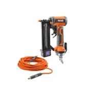 RIDGID Pin Nailer 1-3/8" Headless w/Dry-Fire Lockout w/ 50' Lay Flat Air Hose