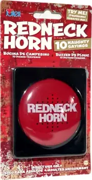REDNECK HORN Press Button Funny Insult Talking Sayings Car Trucker Joke Prank