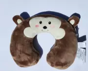 Neck Travel Pillow Monkey Head Support Cushion 100 Percent Polyester Material