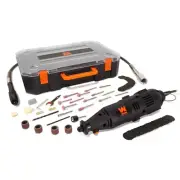 1 Amp Variable Speed Rotary Tool with 100+ Accessories, Carrying Case and Flex S