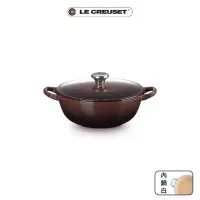 在飛比找momo購物網優惠-【Le Creuset】琺瑯鑄鐵鍋媽咪鍋18cm(巧克力棕-