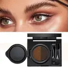 2-Colors Eyebrow Powder Long-Lasting Built in Mirror with Brush Cosmetic Set Eye