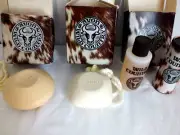 Avon WILD COUNTRY 2 SOAP on rope 1 TRAVEL SET after shave & talc NOS NIB vintage