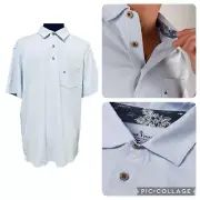 Tailor Vintage Airotec Skyway Jersey Knit Short Sleeve Polo Shirt Size Medium