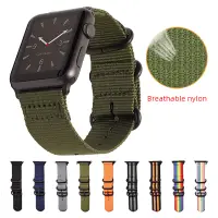 在飛比找蝦皮商城優惠-透氣尼龍織物錶帶錶帶兼容 Apple Watch ultra