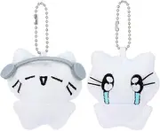 [PUCAPOCO] Cute Headphones Cat Keychain Kawaii Plush Kitten Bag Charms for Couples BFF Bag Backpack Handbag Purse Car 2PCS, Multicolor