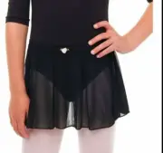 Danskin Now Girls Black Dance Skirt Size Large (10-12) NWT
