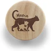Cute Animal Mothers and Babies Wooden Engraved Knob Nursery Drawer Pull Rustic Doorknob Nature Wood Cabinet Furniture Handles - (Color: 4X2.5cm 1pcs)
