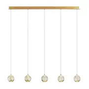 Sparks Gold Quintuple Lights Bar Pendant