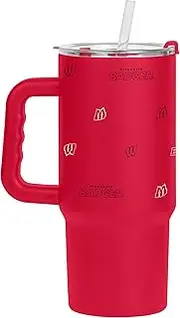 Logo Brands Winsconsin Badgers 24oz Step and Repeat Tumbler w/Handle