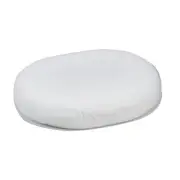 DMI 16" x 13" x 3" Foam Contoured Ring Cushion Polyester/Cotton Cover White