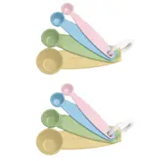 2x 4pc Cuisena Melamine Measuring Spoon Set Powder/Liquid Scoop Baking/Kitchen