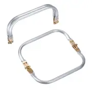 2Pcs Metal Purse Frame 7.1 inch Rectangle Kiss Lock Clasp Bag Frame