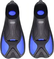 Short Swim Flippers - Adult Heel Covered Swimming Training Fins | Light in Weight Short Swimming Flipper | Professional Swimming and Diving Equipment Short Swim Fins Suitable for Adult Men and Women