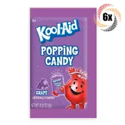 6x Packets Kool-Aid Grape Flavored Popping Candy | .33oz | Fast Free Shipping